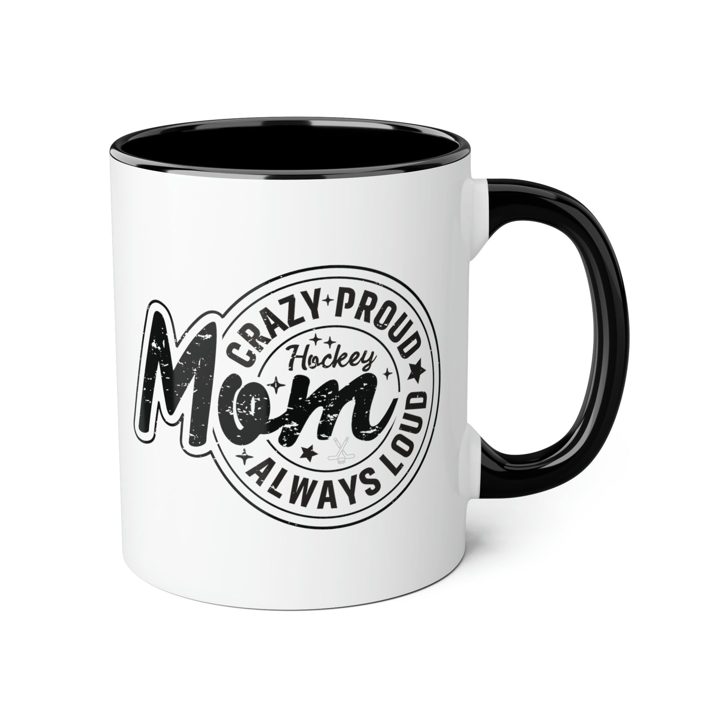 Crazy Proud Hockey Mom Mug (6 colours), 11oz