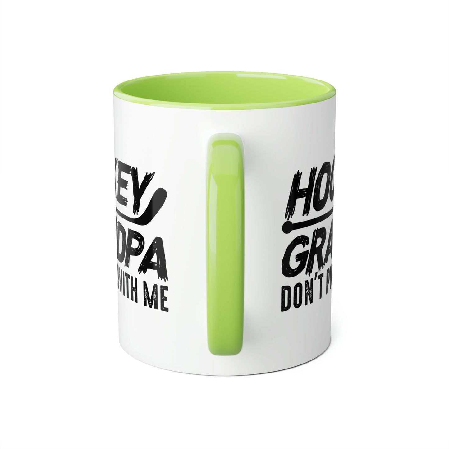 Don't Puck with Grandpa Accent Mugs, 11oz
