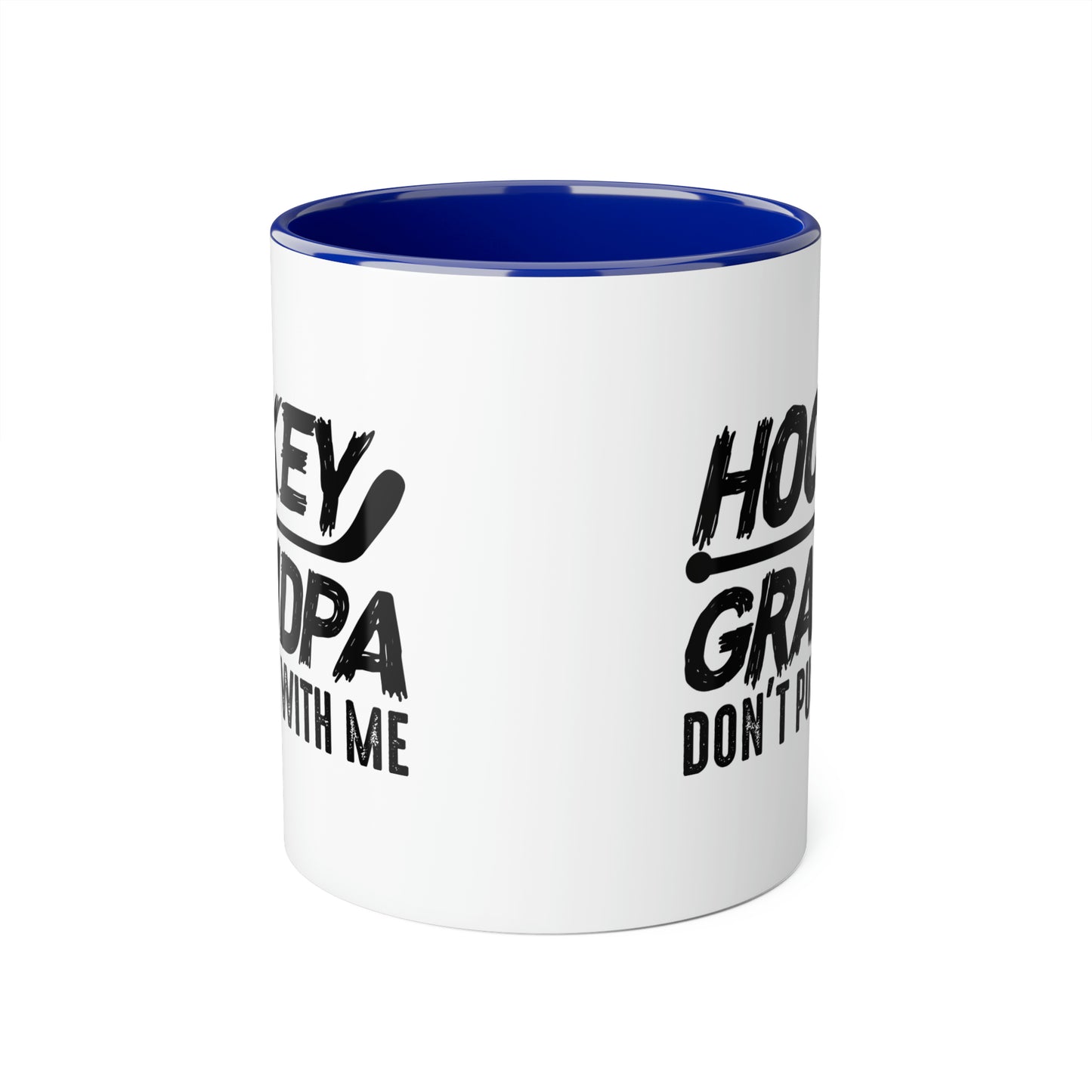 Don't Puck with Grandpa Accent Mugs, 11oz