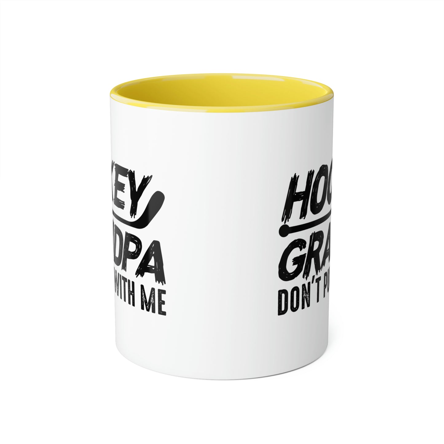 Don't Puck with Grandpa Accent Mugs, 11oz
