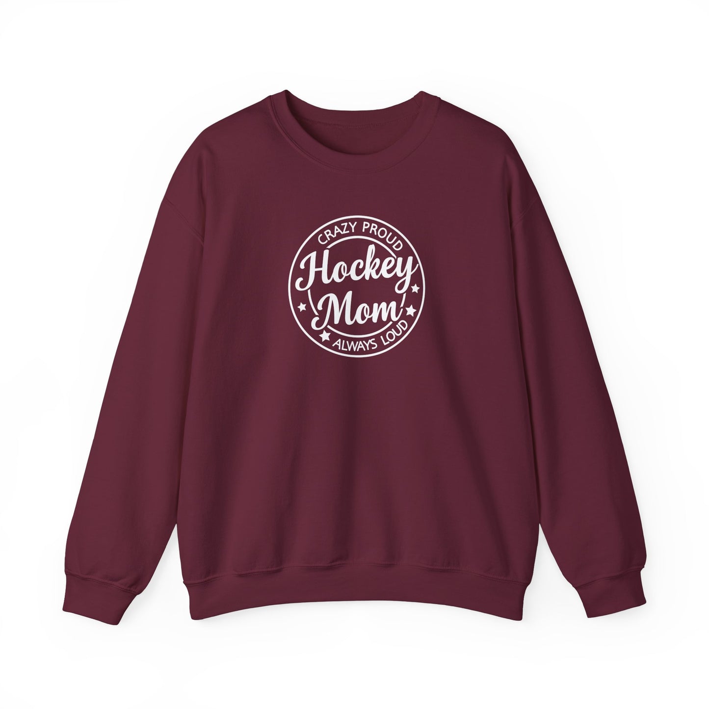 Crazy Proud Hockey Mom Adult Crewneck
