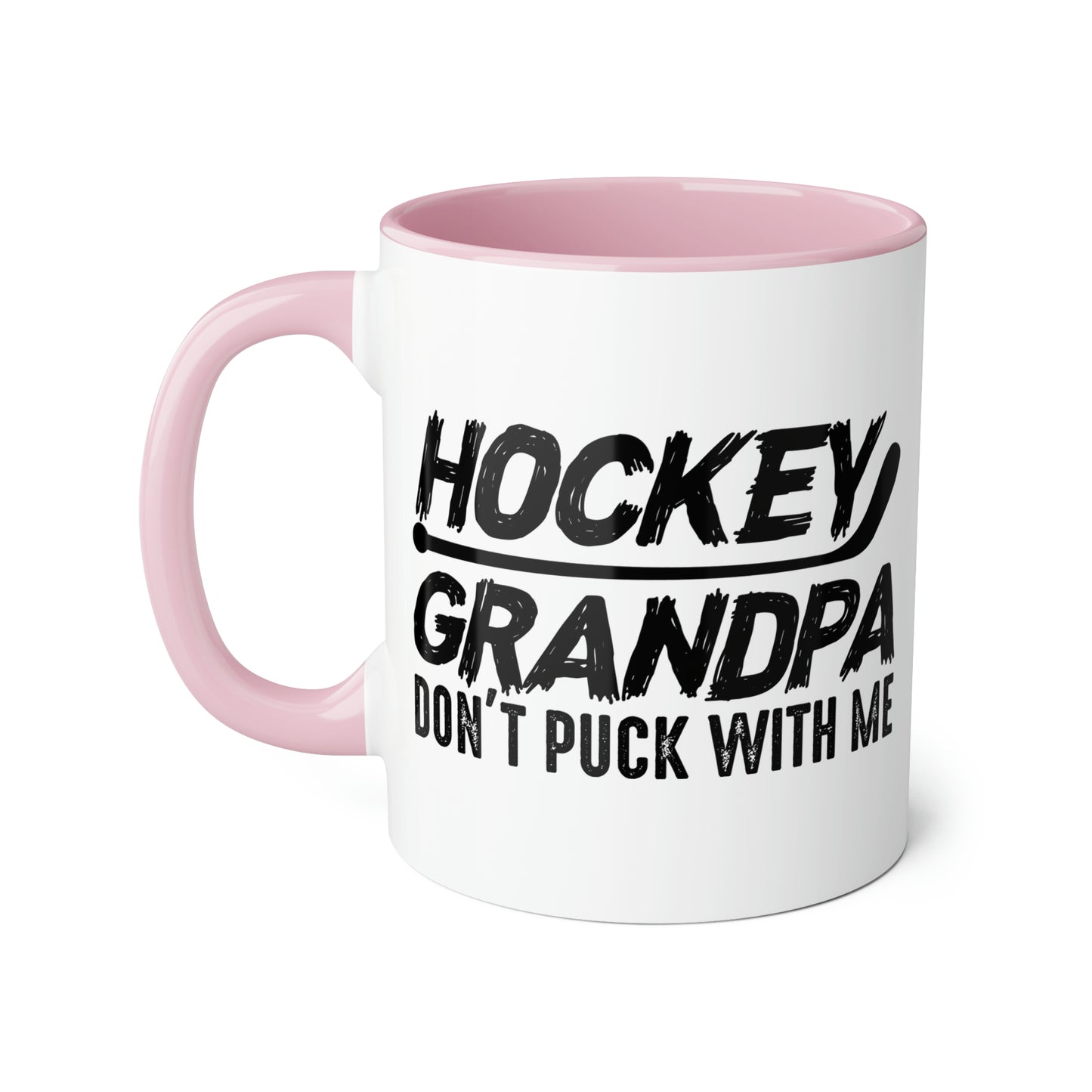 Don't Puck with Grandpa Accent Mugs, 11oz