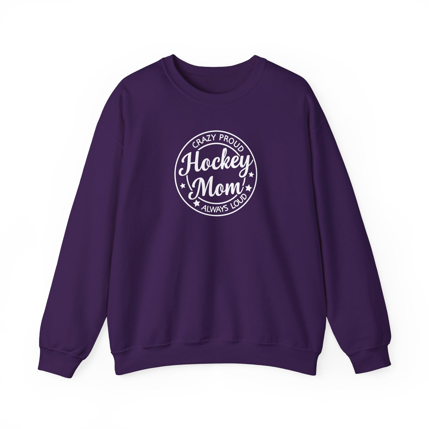 Crazy Proud Hockey Mom Adult Crewneck