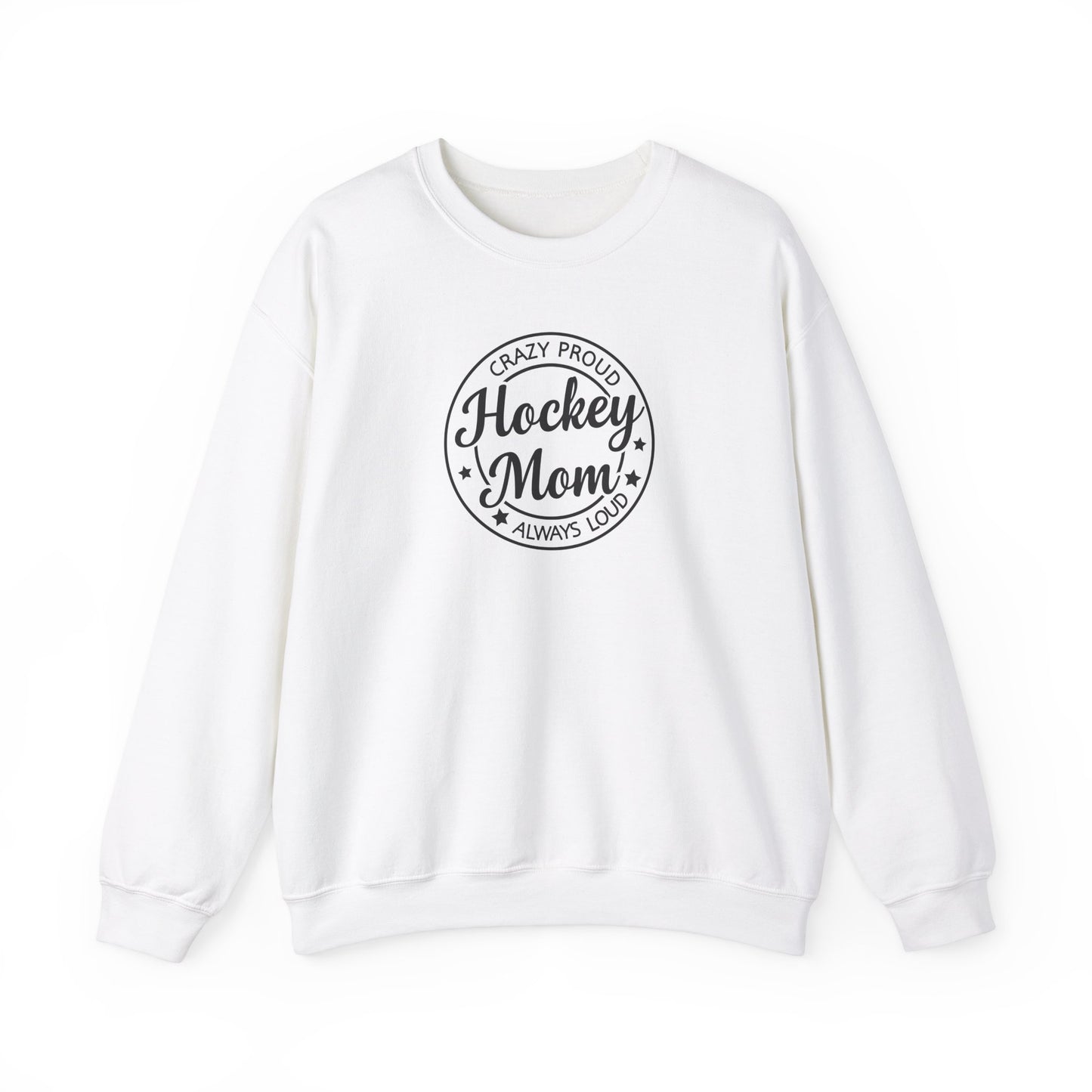Crazy Proud Hockey Mom Adult Crewneck