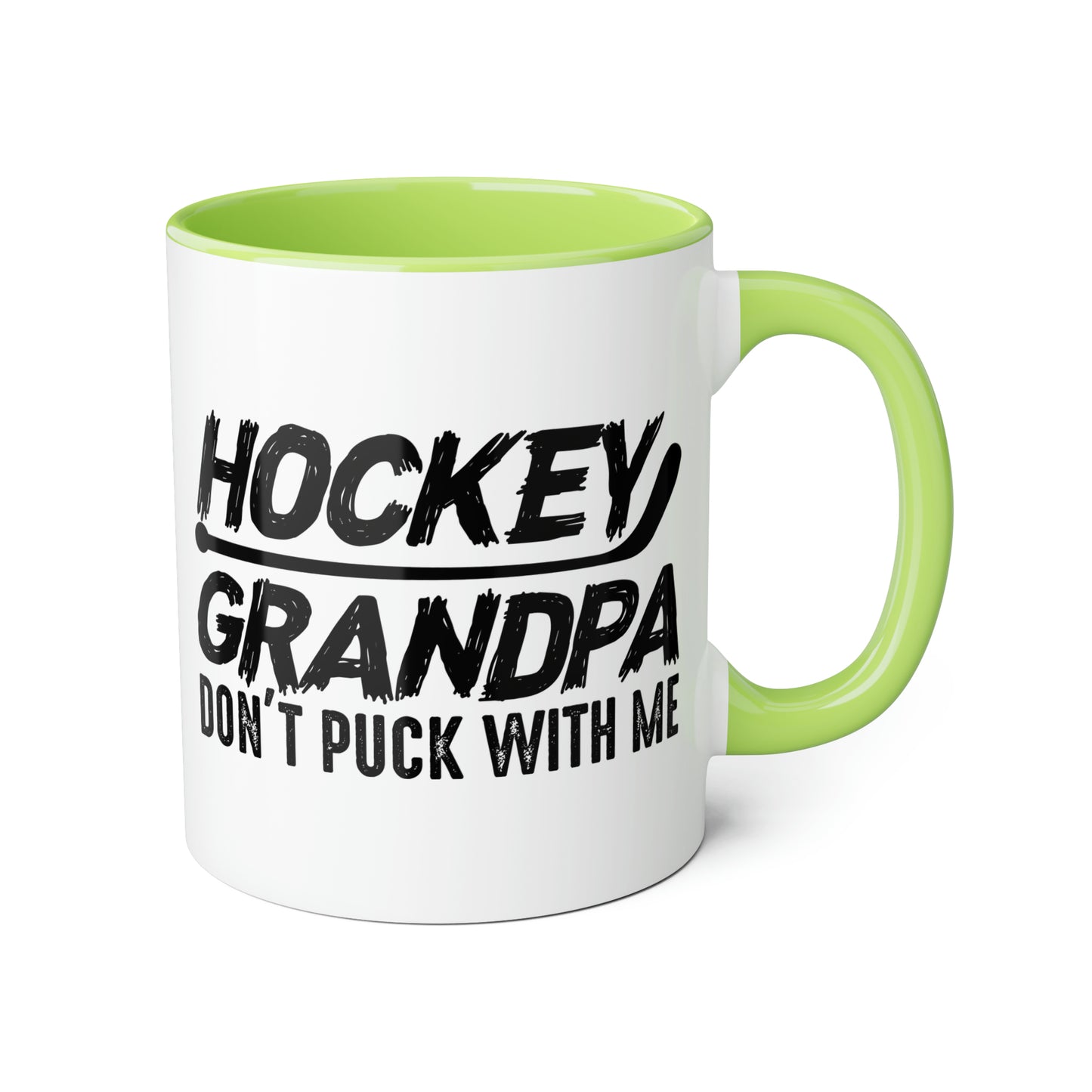 Don't Puck with Grandpa Accent Mugs, 11oz