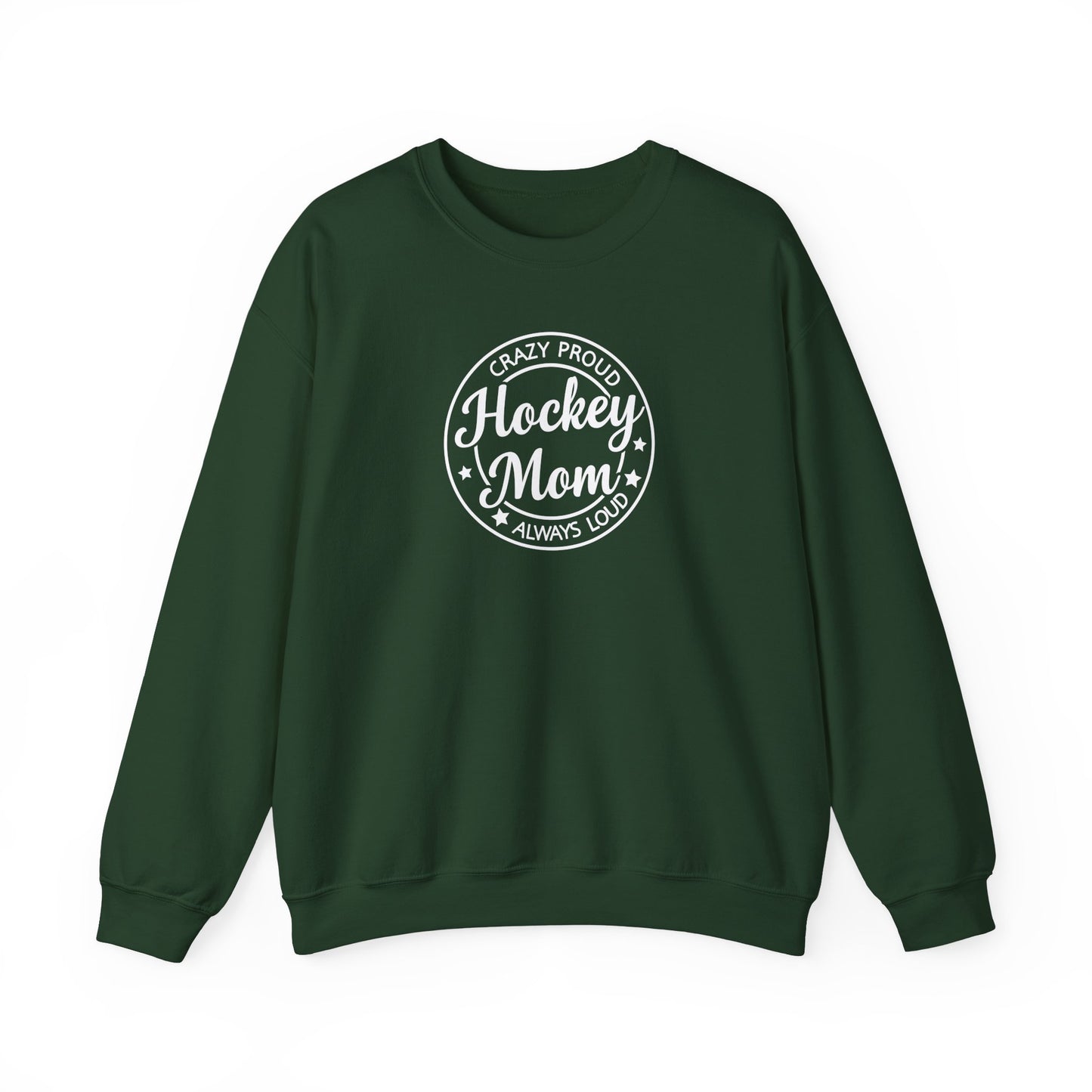Crazy Proud Hockey Mom Adult Crewneck
