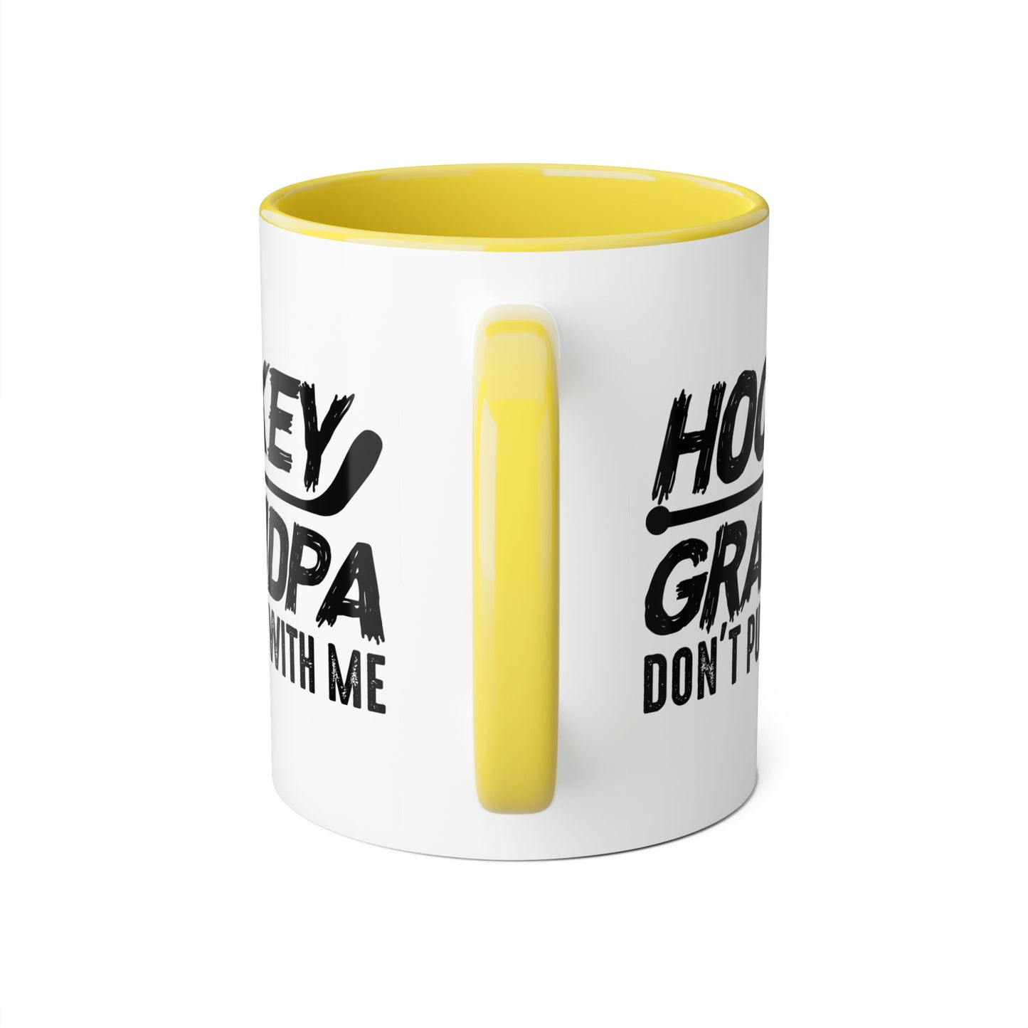 Don't Puck with Grandpa Accent Mugs, 11oz