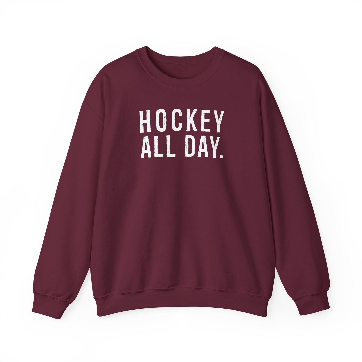Hockey All Day. Adult Crewneck