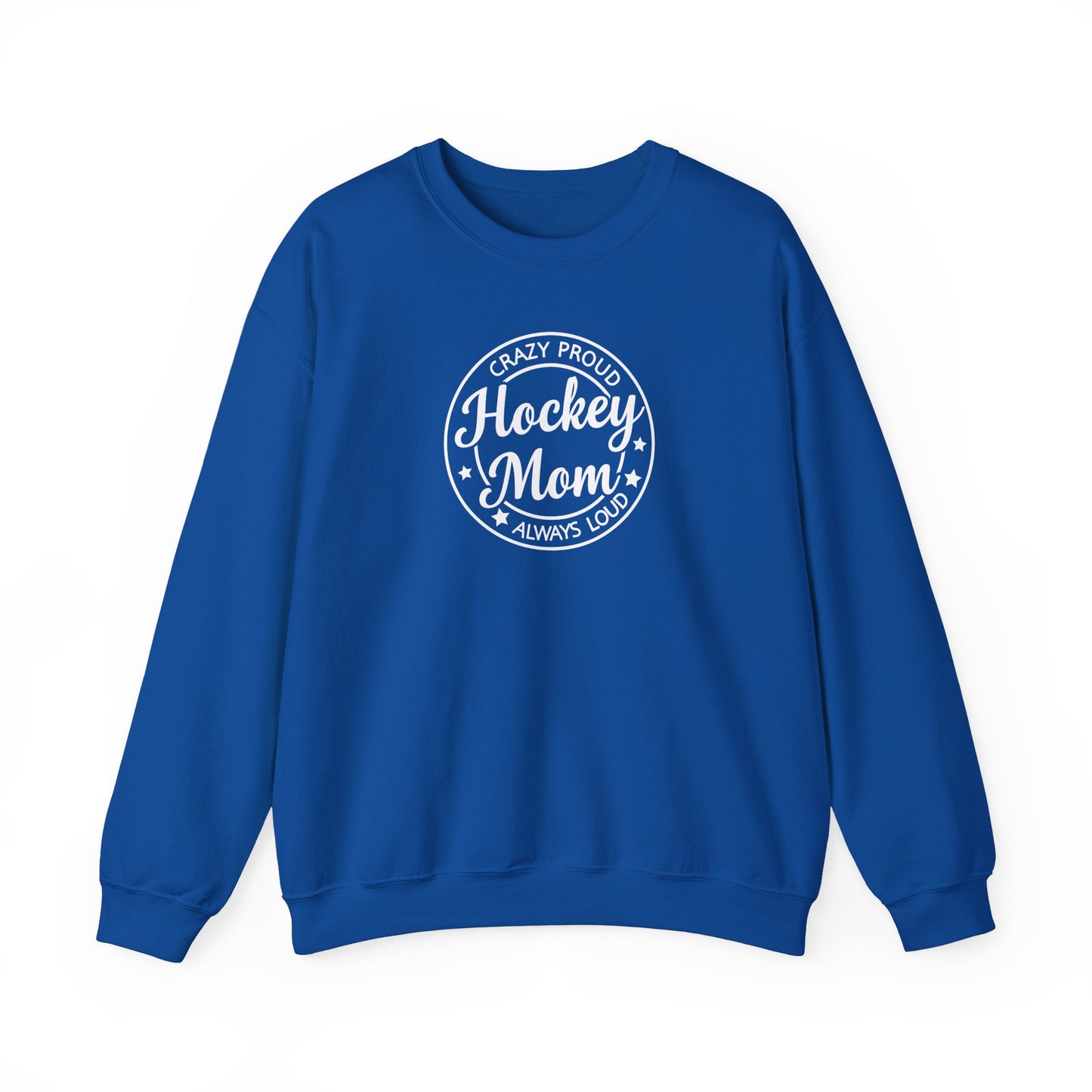 Crazy Proud Hockey Mom Adult Crewneck