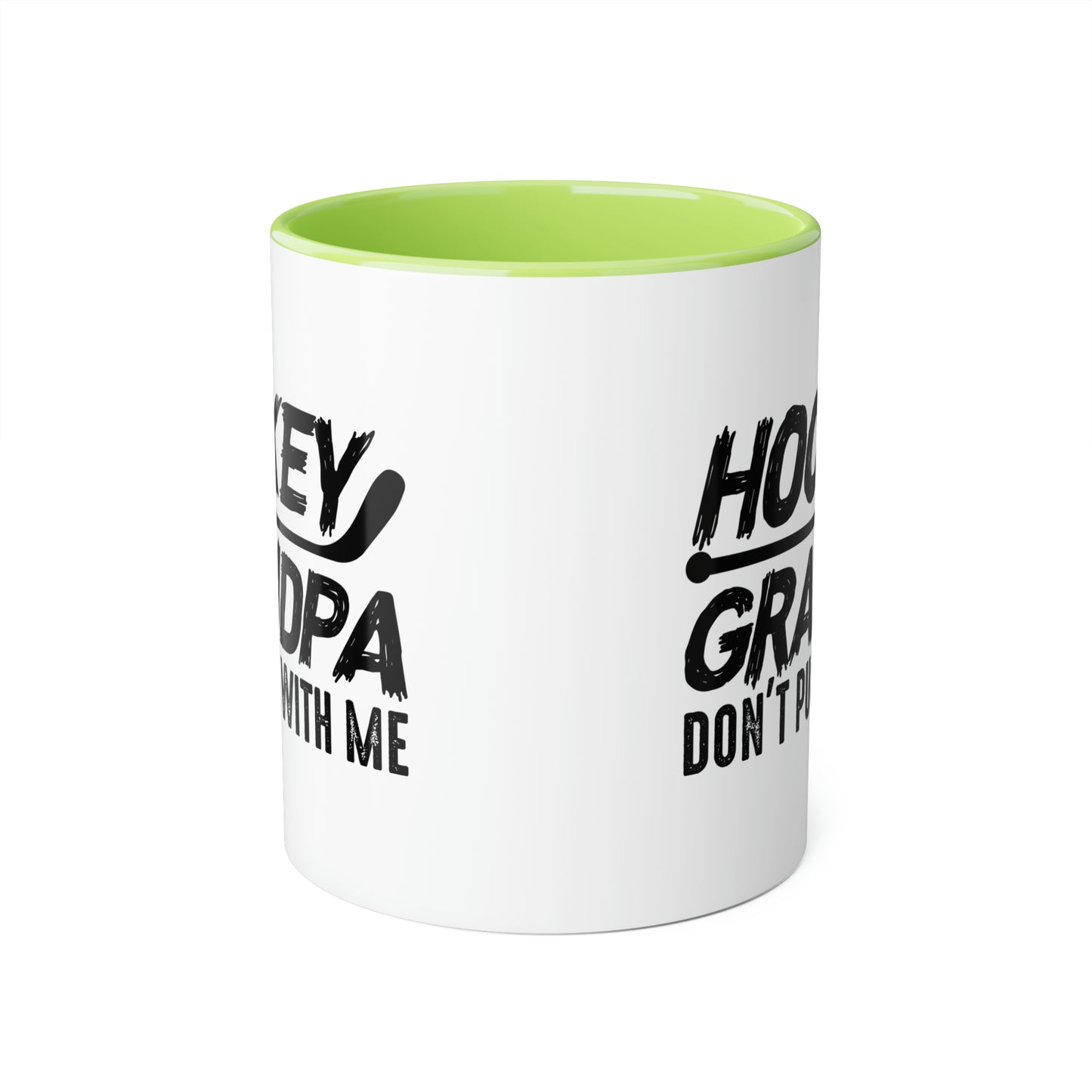 Don't Puck with Grandpa Accent Mugs, 11oz