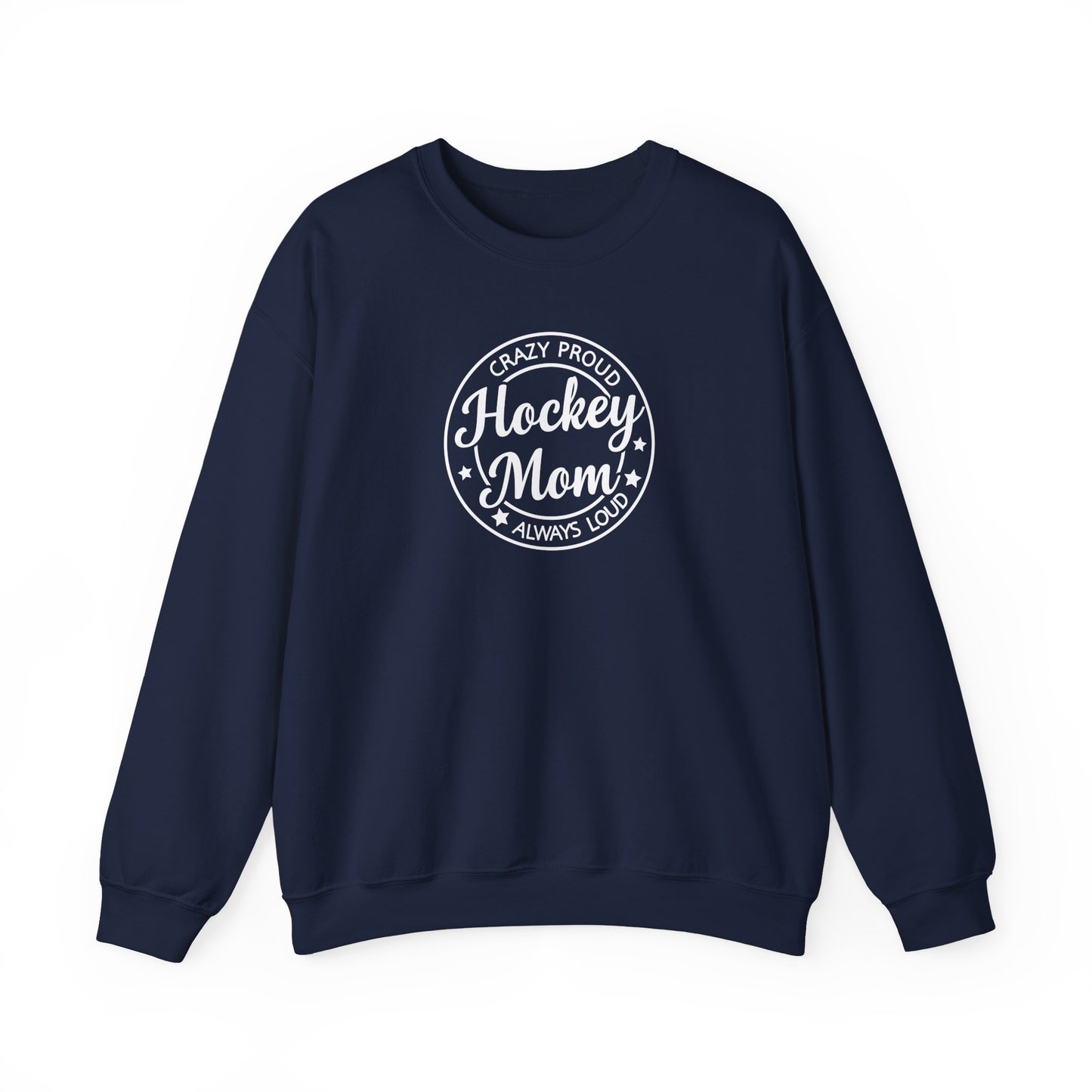 Crazy Proud Hockey Mom Adult Crewneck