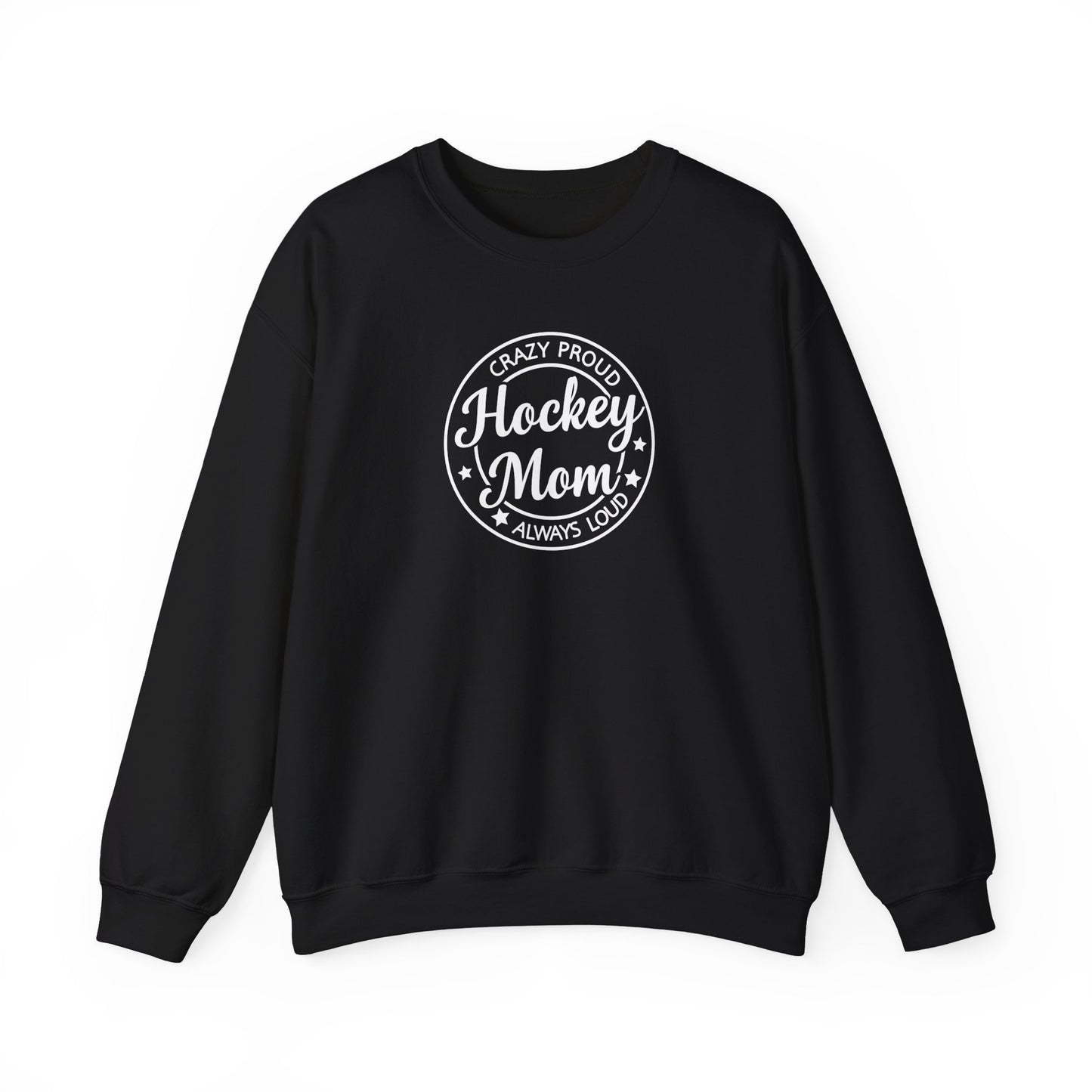 Crazy Proud Hockey Mom Adult Crewneck