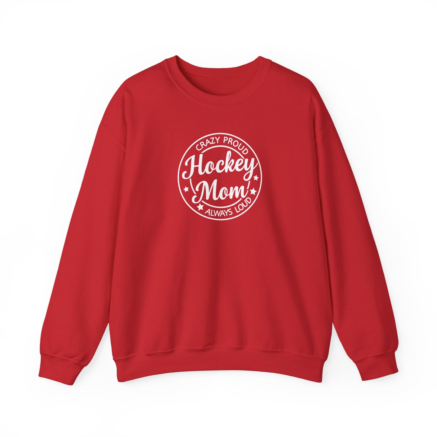Crazy Proud Hockey Mom Adult Crewneck