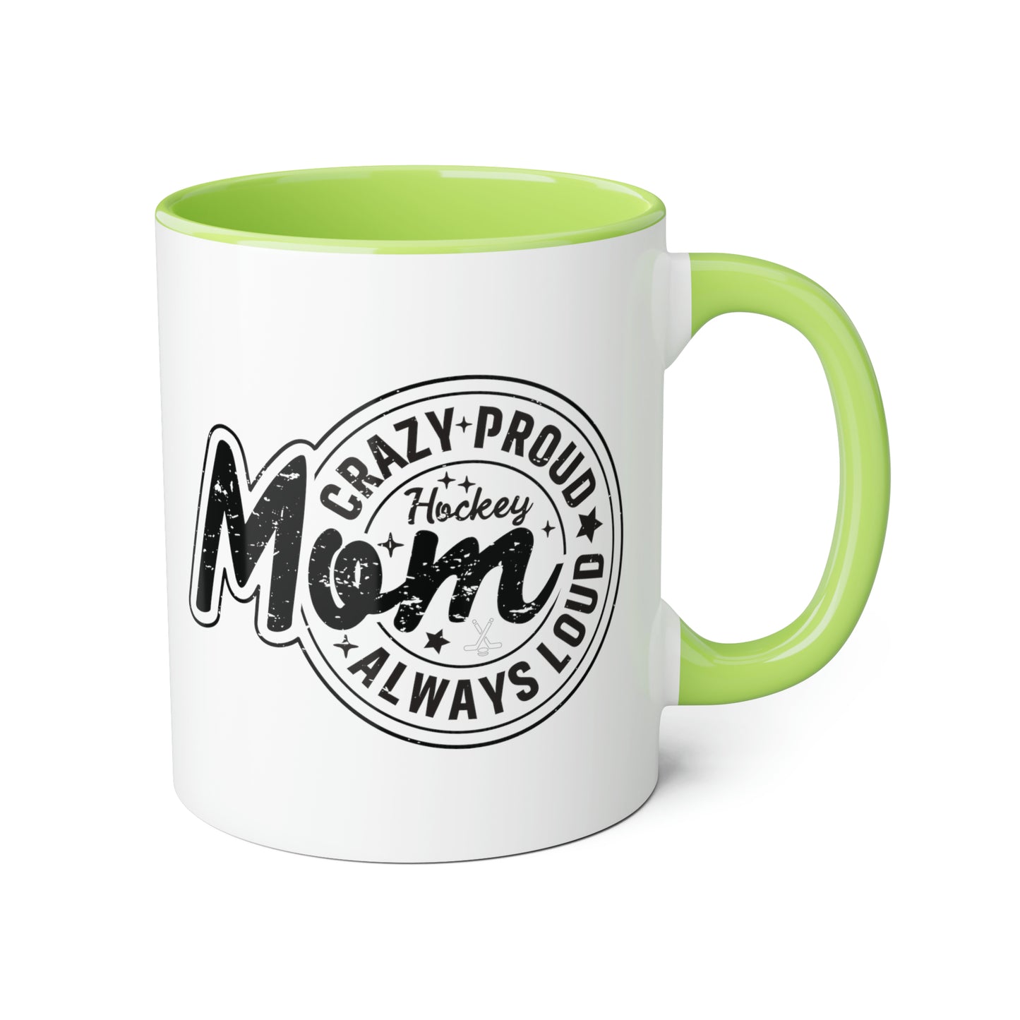Crazy Proud Hockey Mom Mug (6 colours), 11oz
