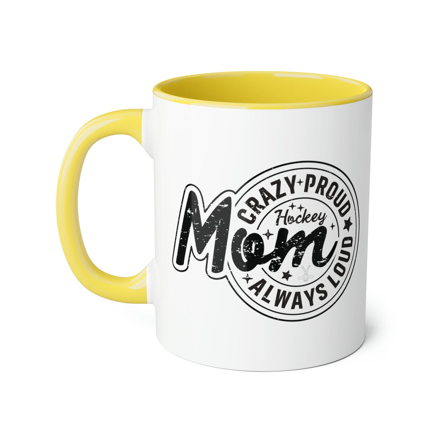 Crazy Proud Hockey Mom Mug (6 colours), 11oz