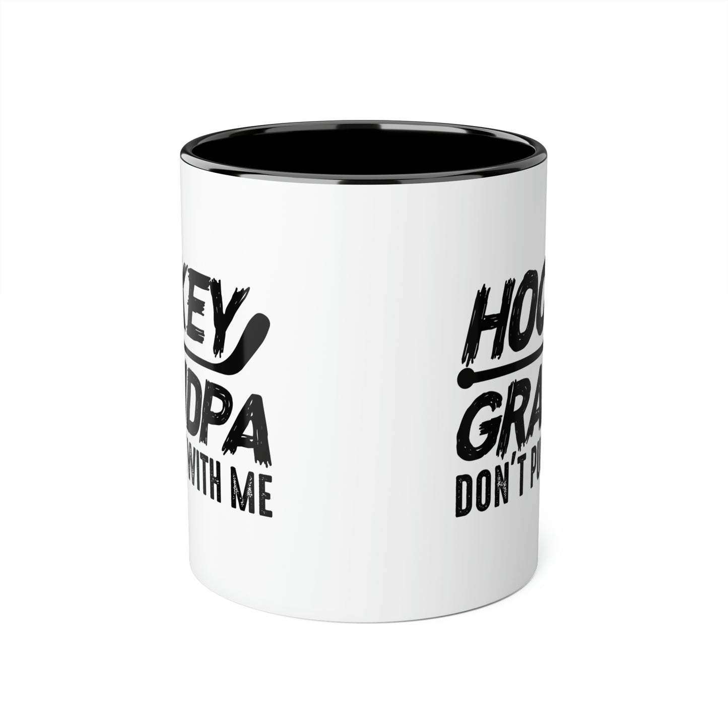 Don't Puck with Grandpa Accent Mugs, 11oz
