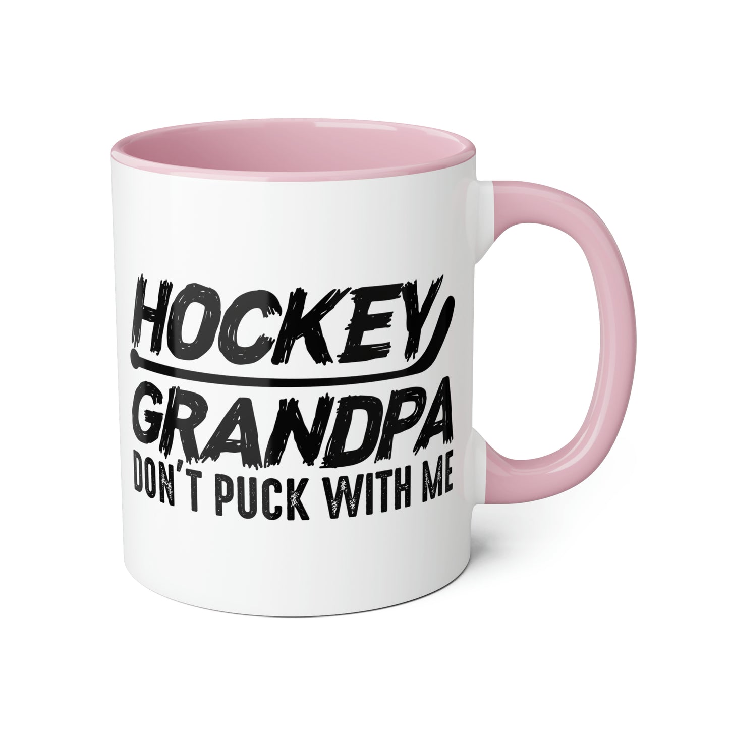 Don't Puck with Grandpa Accent Mugs, 11oz