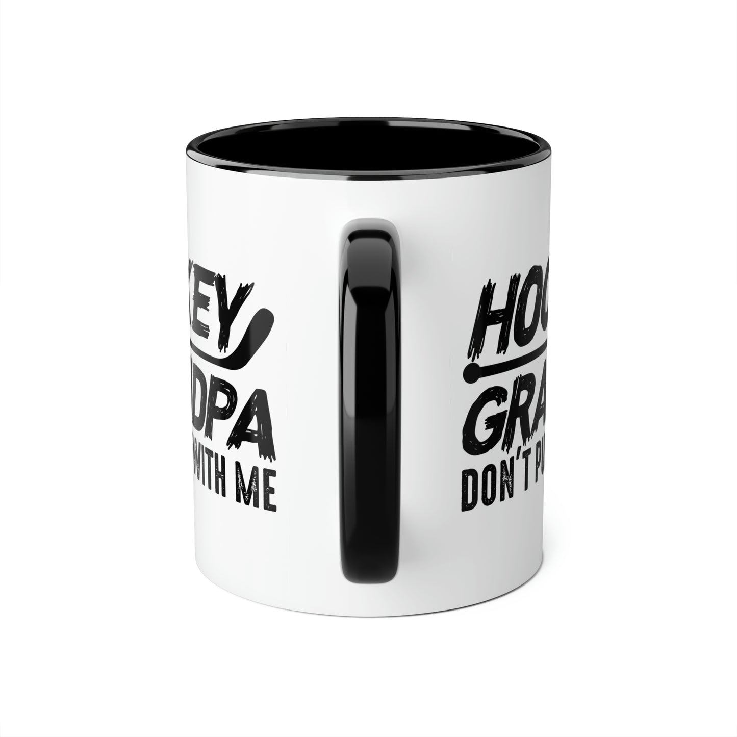 Don't Puck with Grandpa Accent Mugs, 11oz