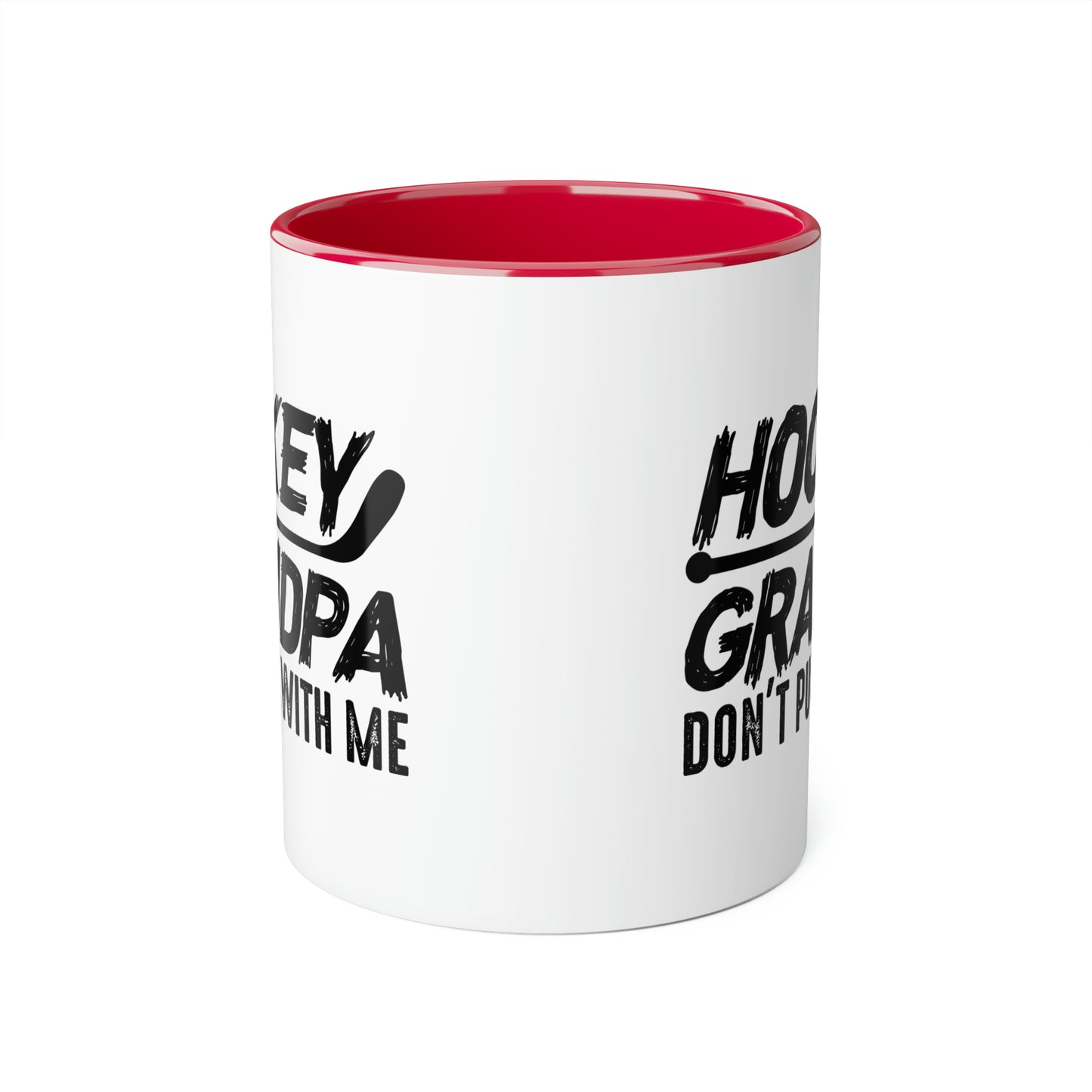 Don't Puck with Grandpa Accent Mugs, 11oz