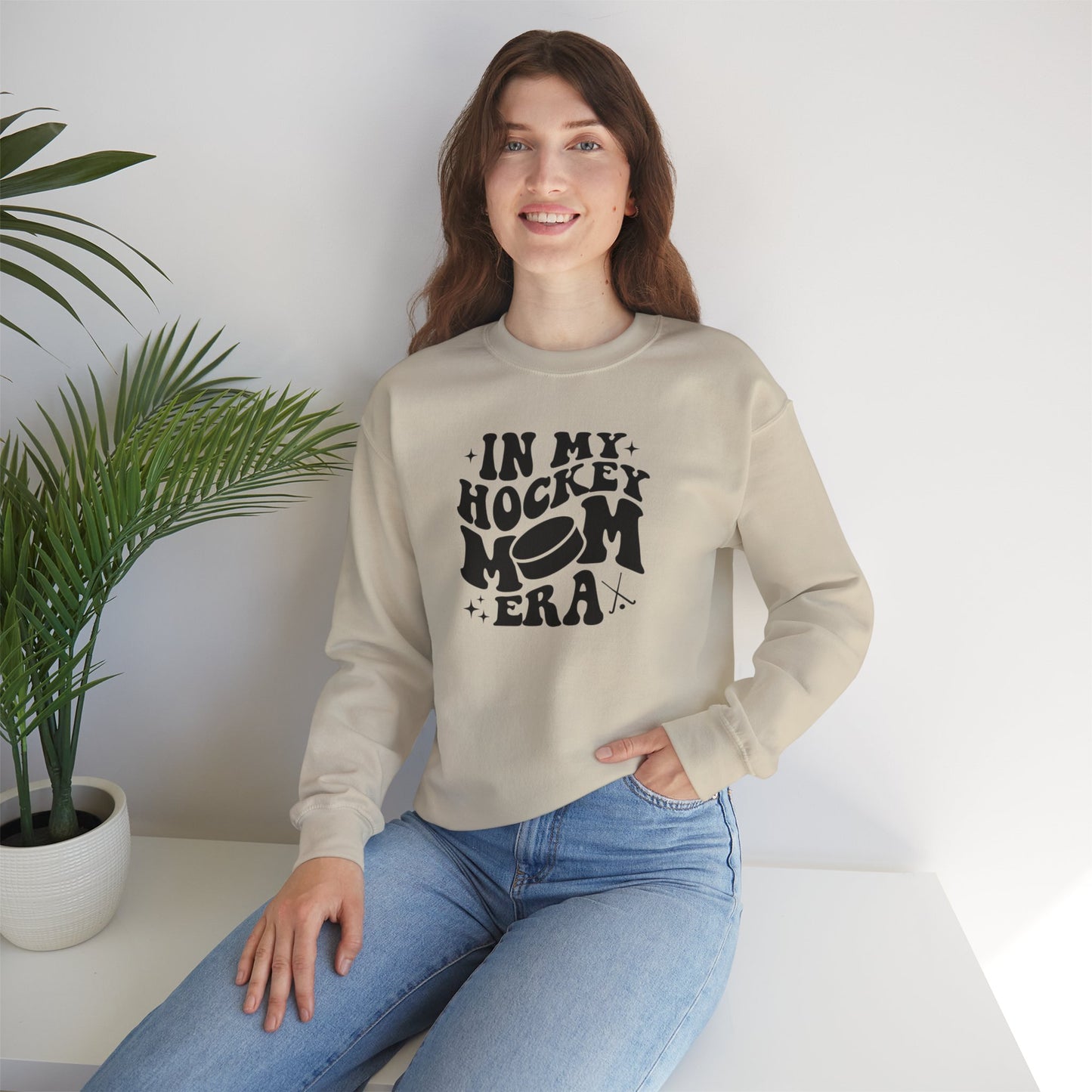 Hockey Mom Era Adult Crewneck