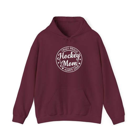 Crazy Proud Hockey Mom Adult Hoodie