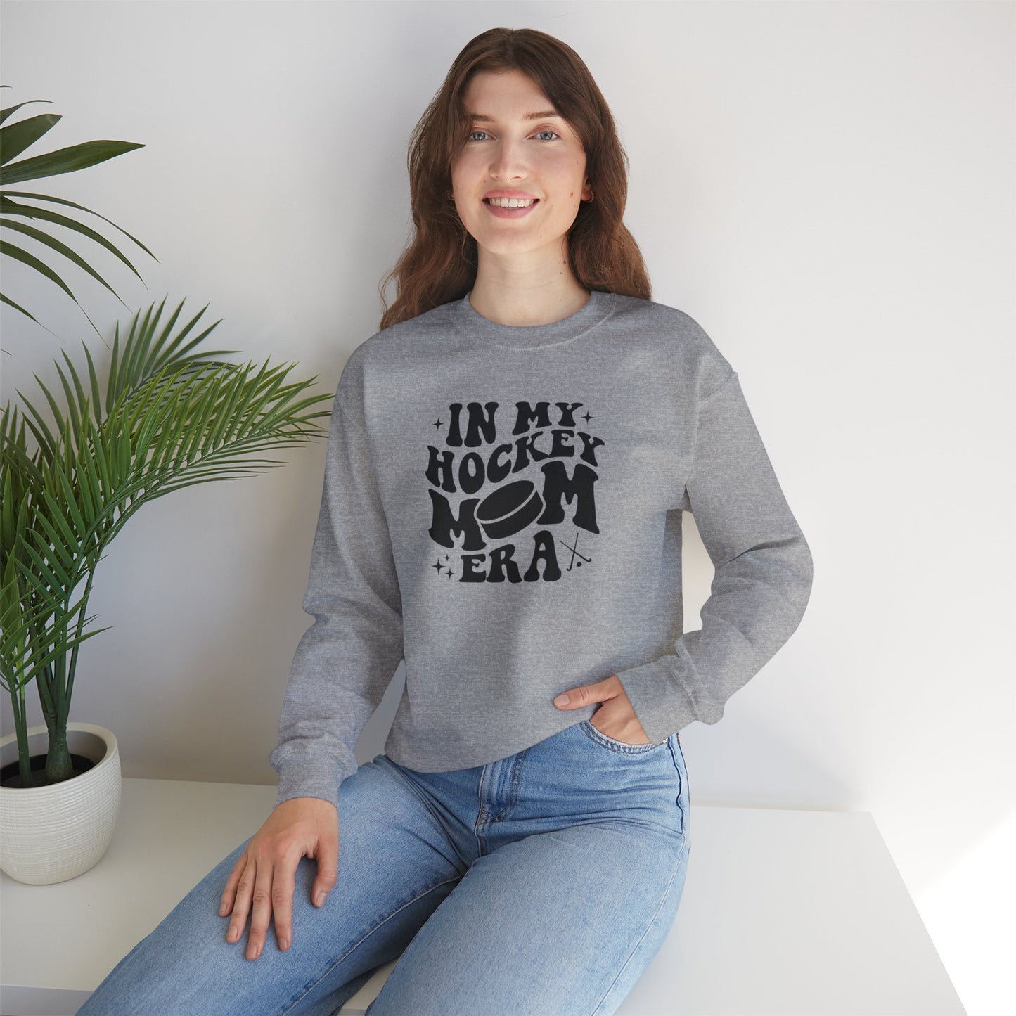 Hockey Mom Era Adult Crewneck