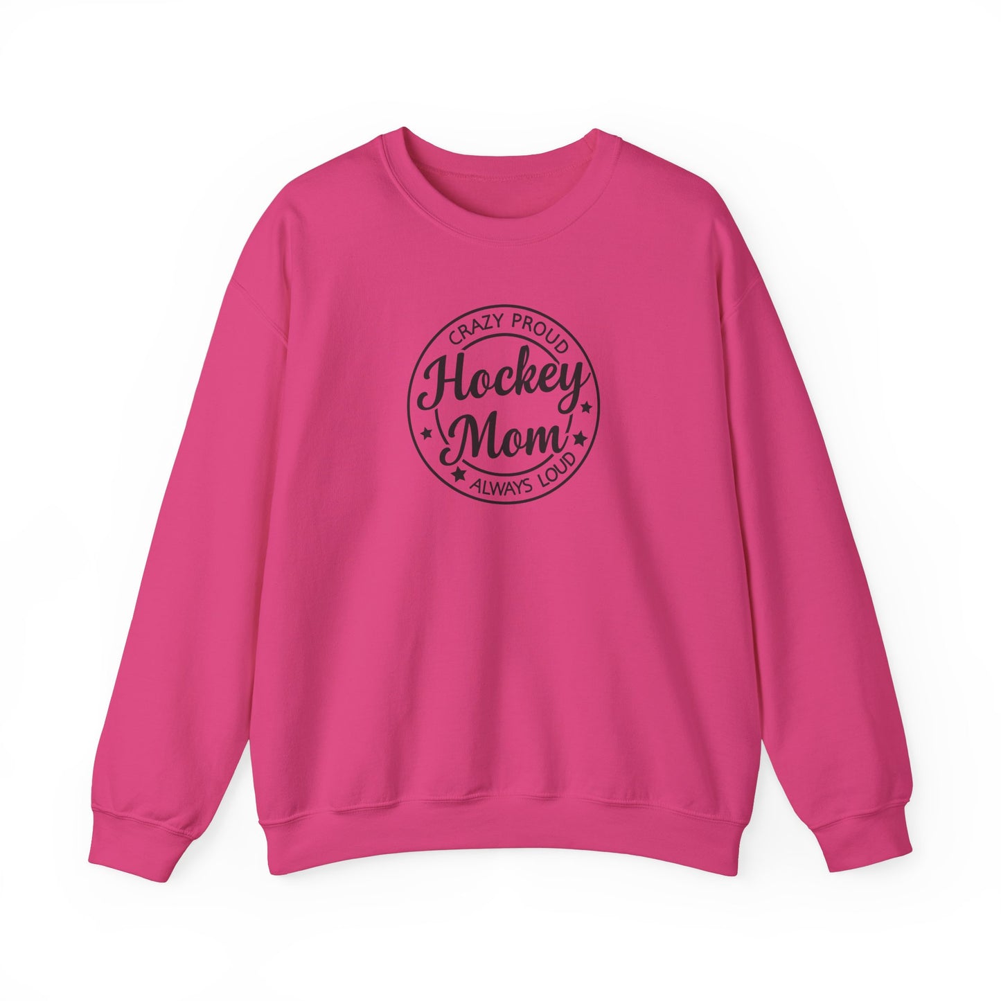 Crazy Proud Hockey Mom Adult Crewneck