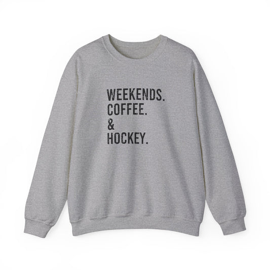 Weekends & Hockey Adult Crewneck