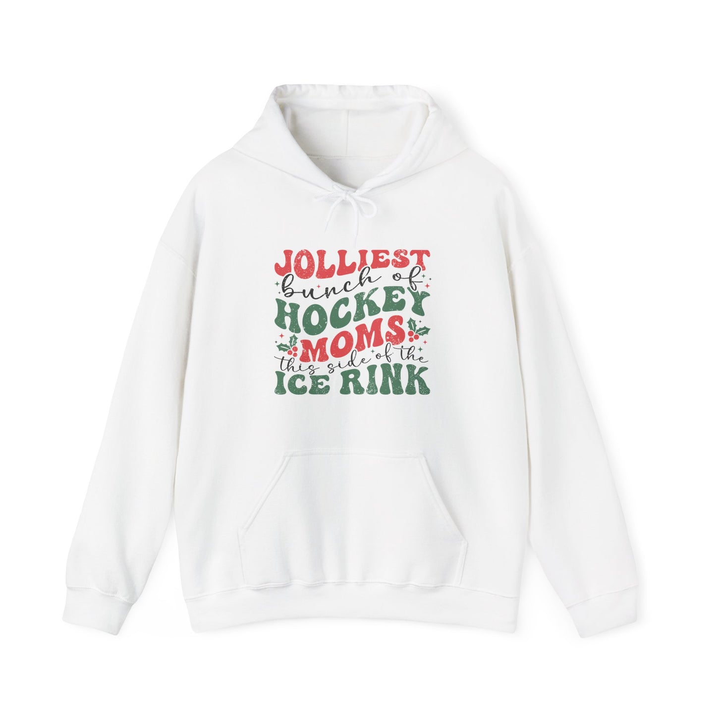 Jolliest Bunch of Hockey Moms Adult Hoodie