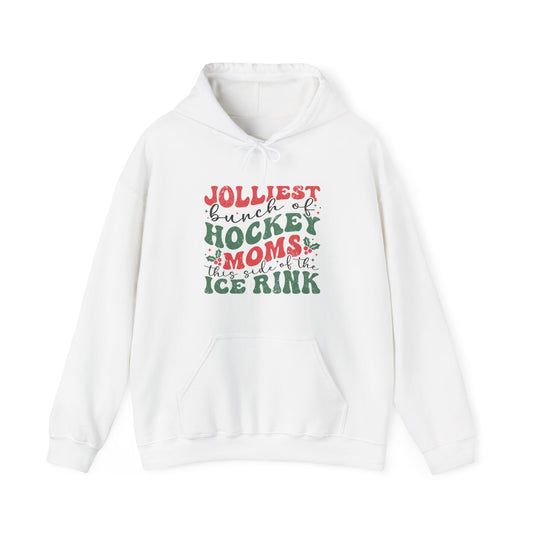 Jolliest Bunch of Hockey Moms Adult Hoodie