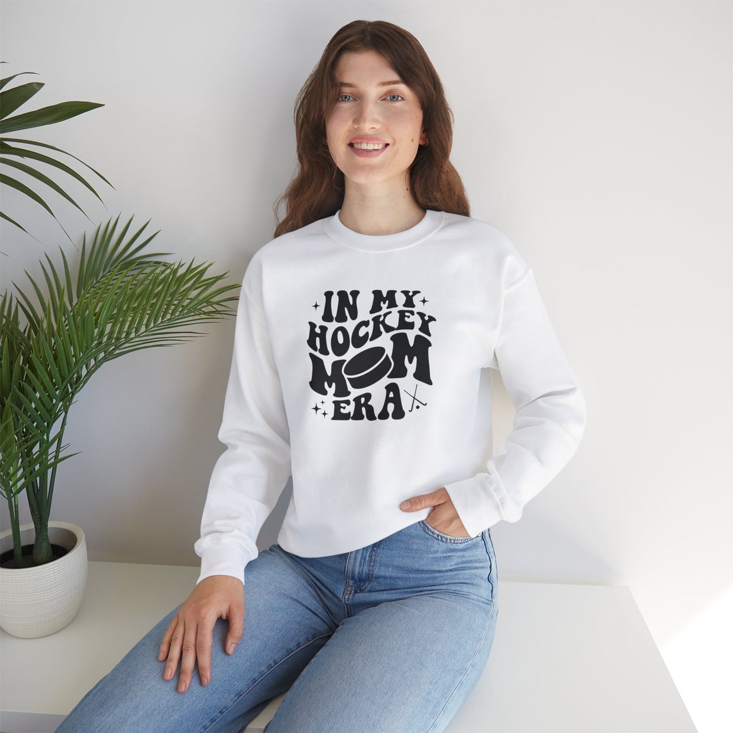 Hockey Mom Era Adult Crewneck