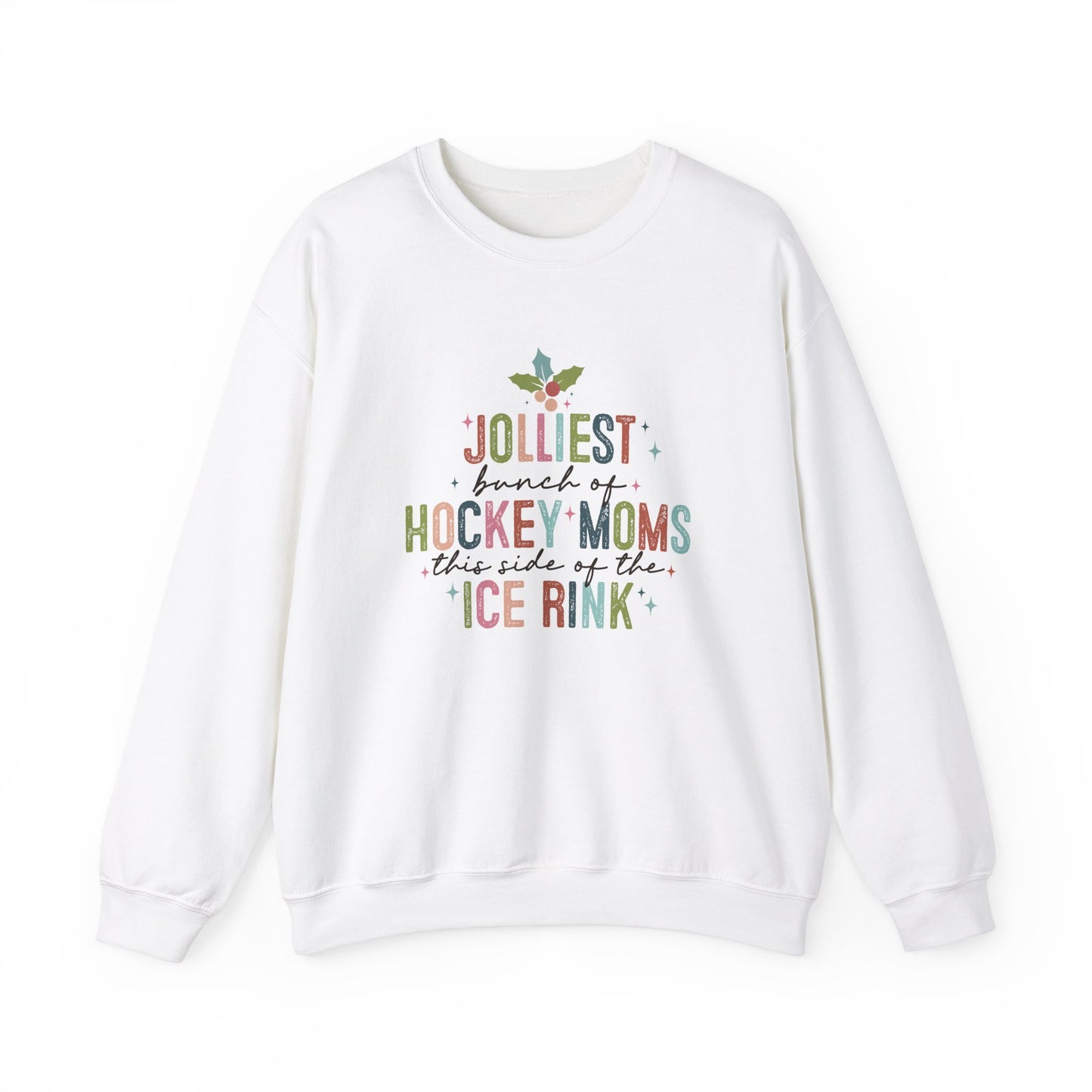Hockey Moms Christmas Adult Crewneck